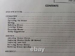 John Deere 110 Tractor, Mower & Snow Thrower Owner & Parts 3 Manual s 1963-1967