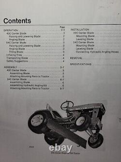 John Deere 140 s/n 0 Garden Tractor & 54C Center Blade Owner & Parts 3 Manuals