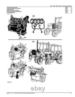 John Deere 1640 1840 2040 Tractor Parts Catalog Manual