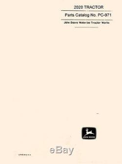 John Deere 2020 Series Tractor Parts Catalog Manual