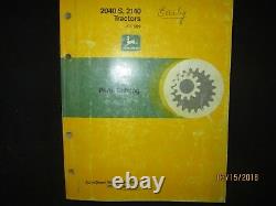 John Deere 2040 S and 2140 Tractor Parts Manual Catalog Book Original 1989 OEM