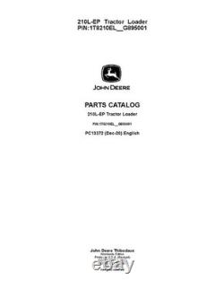 John Deere 210l Ep Tractor Loader Parts Catalog Pc13372