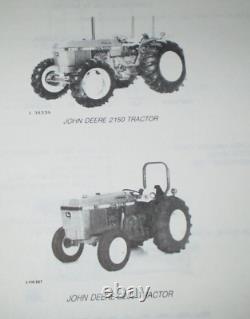 John Deere 2150 2255 Tractor Parts Catalog Manual Book JD ORIGINAL! PC-4182 4-86