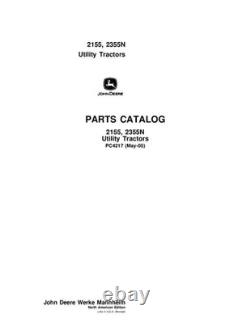 John Deere 2155 2355n Tractor Parts Catalog Manual