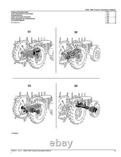 John Deere 2250 2450 Tractor Parts Catalog Manual