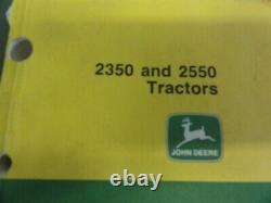 John Deere 2350 and 2550 Tractors Parts Catalog Manual PC4187