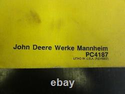 John Deere 2350 and 2550 Tractors Parts Catalog Manual PC4187