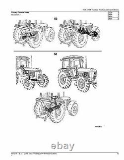John Deere 2355 2555 Tractor Parts Catalog Manual