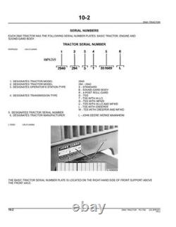 John Deere 2940 Tractor Parts Catalog Manual
