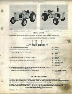 John Deere 300 Industrial Vintage Tractor Parts Manual Pc-972 1970