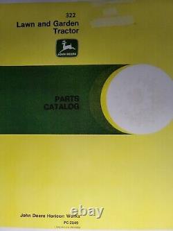 John Deere 322 Lawn Garden Tractor Parts Manual Catalog PC-2149 Yanmar Gasoline