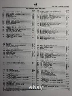 John Deere 322 Lawn Garden Tractor Parts Manual Catalog PC-2149 Yanmar Gasoline