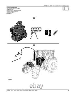 John Deere 3300 3300x 3400 3400x Tractor Parts Catalog Manual