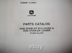 John Deere 350d 355d Crawler Tractor Dozer Loader Parts Book Manual Pc-2089