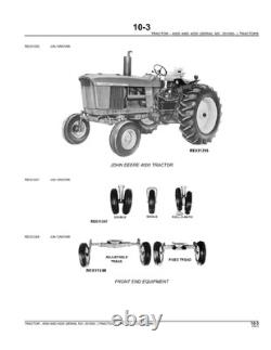 John Deere 4000 4020 Tractor Parts Catalog Manual