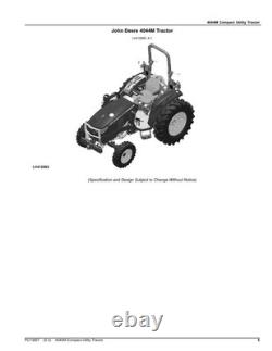John Deere 4044m Tractor Parts Catalog Manual #3 John Deere 4044m Tractor Parts Catalog Manual #3