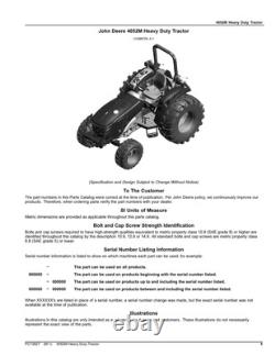 John Deere 4052m Tractor Parts Catalog Manual #3