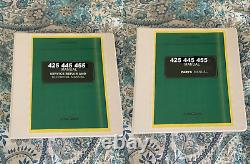 John Deere 425 445 455 TM1517 lawn garden tractor service & parts manual binder