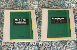 John Deere 425 445 455 TM1517 lawn garden tractor service & parts manual binder