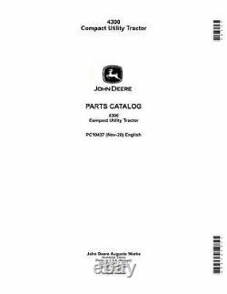 John Deere 4300 Tractor Parts Catalog Manual