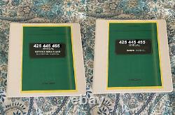 John Deere 445 455 TM1517 lawn garden tractor service & parts manual binder