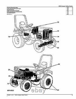 John Deere 4500 Tractor Parts Catalog Manual