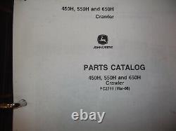 John Deere 450h 550h 650h Crawler Tractor Dozer Parts Manual Book Catalog Pc2711