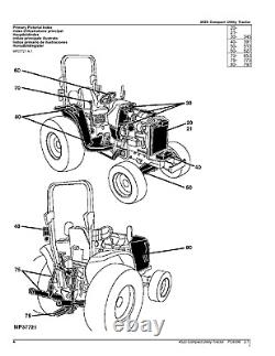 John Deere 4520 Tractor Parts Catalog Manual Pc9398