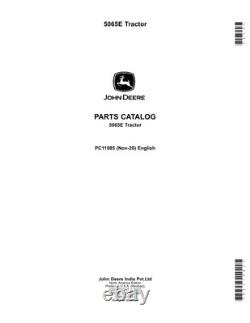John Deere 5065e Tractor Parts Catalog Manual #3