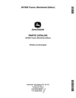 John Deere 5075en Tractor Parts Catalog Manual