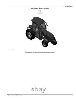 John Deere 5076en Tractor Parts Catalog Manual