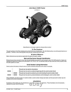 John Deere 5100r Tractor Parts Catalog Manual Pc13668