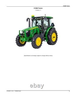 John Deere 5130m Tractor Parts Catalog Manual