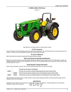 John Deere 5130ml Tractor Parts Catalog Manual