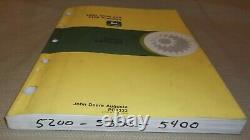 John Deere 5200 5300 5400 5500 Tractor Parts Manual Book Catalog Pc2332