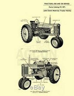 John Deere 520 530 Tractor Parts Manual Catalog JD 527