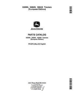 John Deere 5300n 5400n 5500n Tractor Parts Catalog Manual