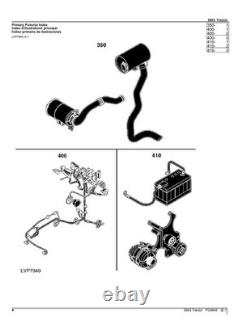 John Deere 5603 Tractor Parts Catalog Manual Pc9645