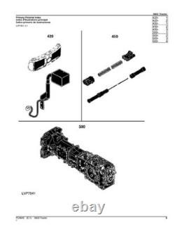 John Deere 5603 Tractor Parts Catalog Manual Pc9645