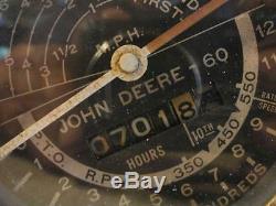 John Deere 60 Original Tachometer and Bracket Speed Hour Meter