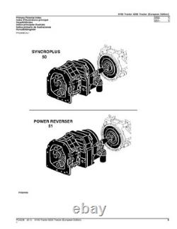 John Deere 6100 6200 Tractor Parts Catalog Manual