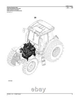 John Deere 6100e Tractor Parts Catalog Manual Pc6186