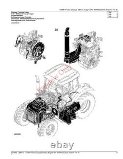 John Deere 6105m Tractor Parts Catalog Manual #2