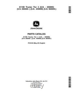 John Deere 6115d Tractor Parts Catalog Manual #2