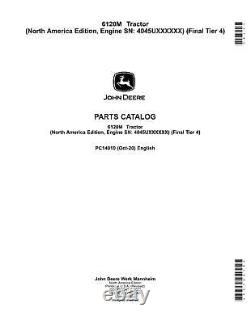 John Deere 6120m Tractor Parts Catalog Manual #1