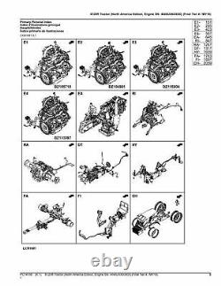 John Deere 6120r Tractor Parts Catalog Manual #1