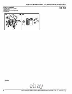 John Deere 6120r Tractor Parts Catalog Manual #1