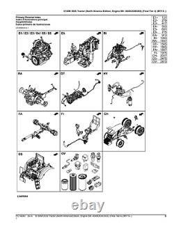 John Deere 6130m Oos Tractor Parts Catalog Manual
