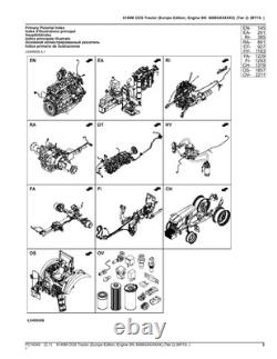 John Deere 6140m Oos Tractor Parts Catalog Manual