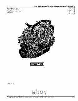 John Deere 6190r Tractor Parts Catalog Manual